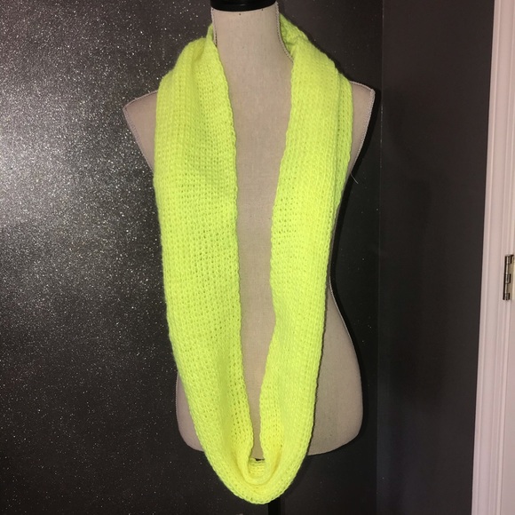 Fluorescent/chartreuse infinity scarf - Picture 2 of 3
